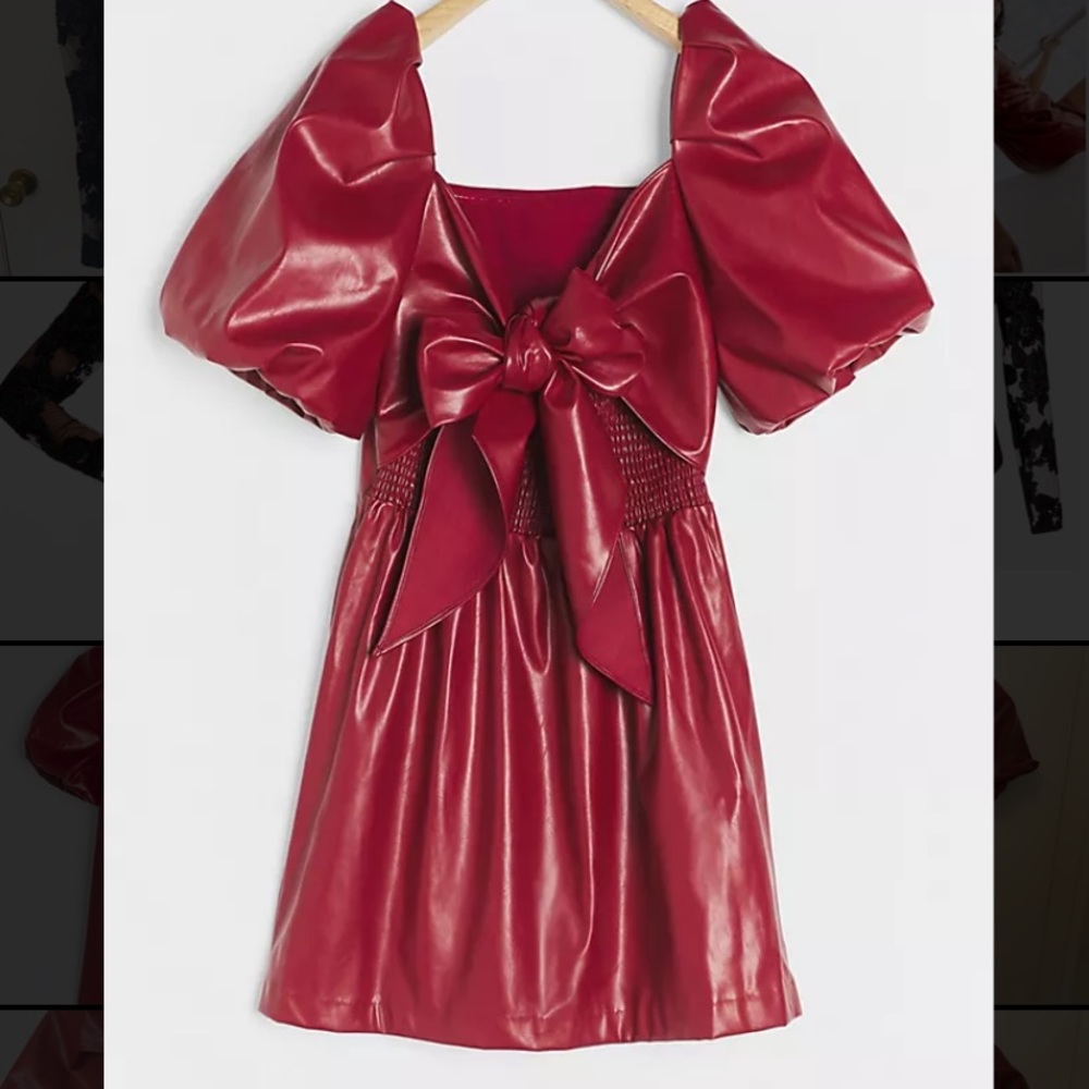 NWT Anthropologie x Mare Greer Faux-Leather Dress